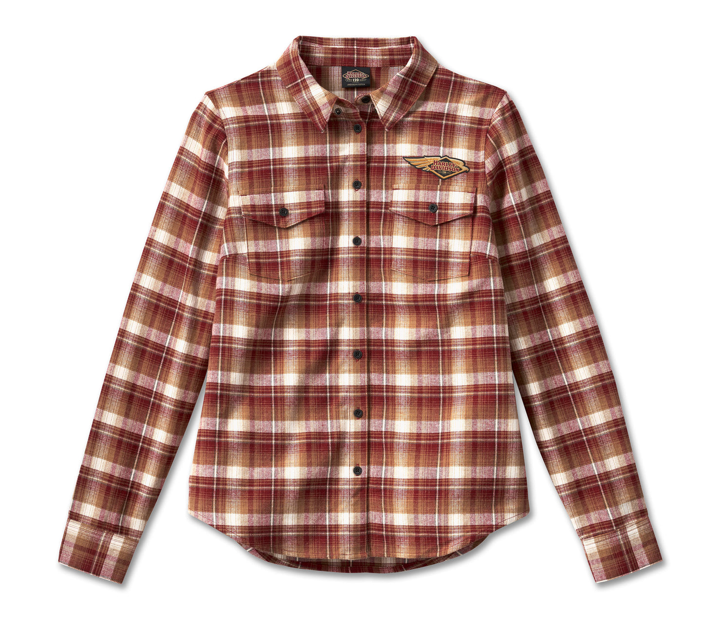 Camicia di flanella Retro 120° Anniversario, da donna