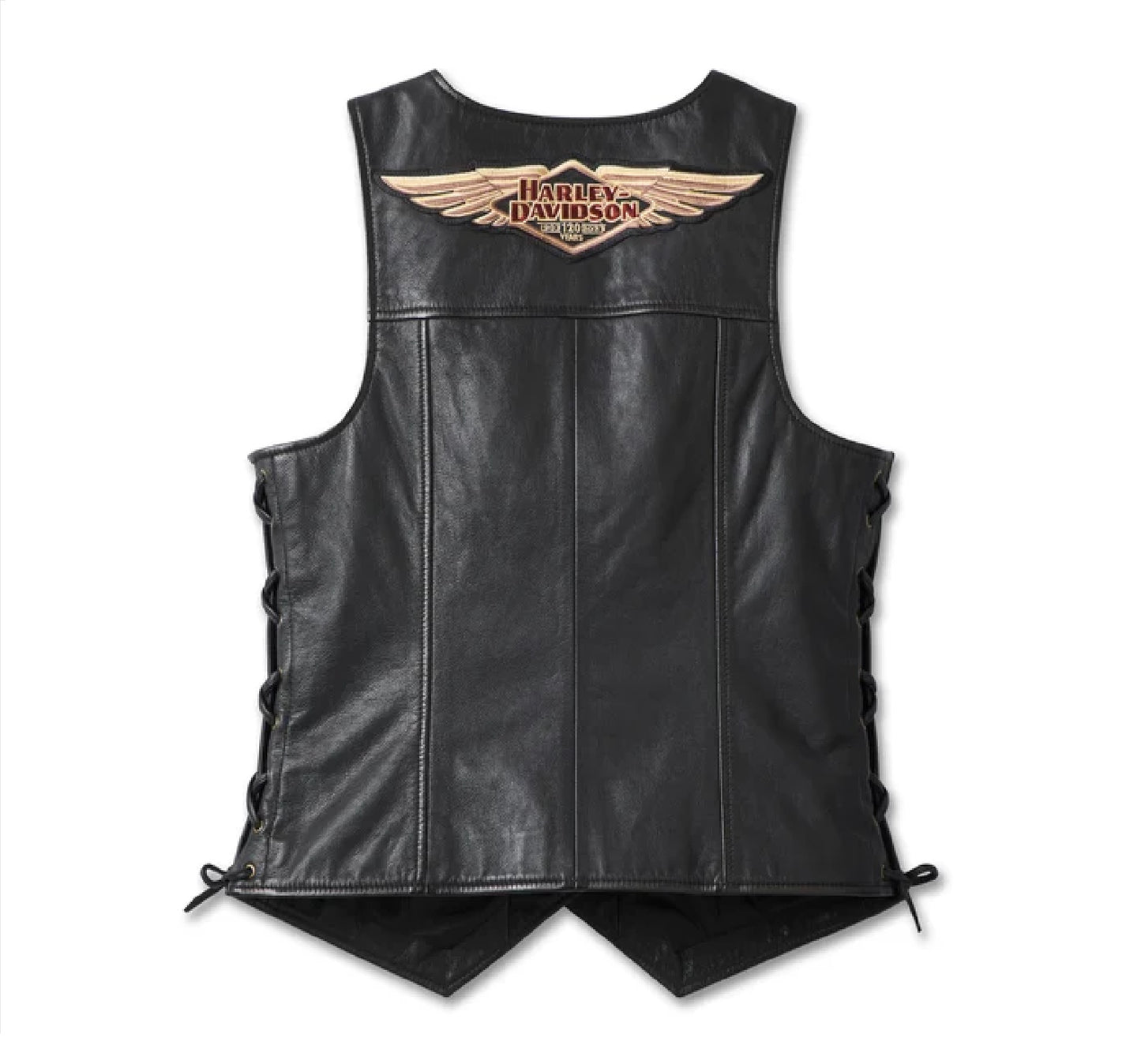 Gilet in pelle Laced Side 120° Anniversario , donna