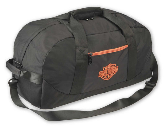 Borsa da viaggio Harley-Davidson® Rugged in nylon ad alta densità Bar & Shield Dura-Duffel da 24" - Nero Articolo n. 90332-NERO