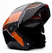 Casco modulare Capstone Sun Shield II H31 - Nero e arancione