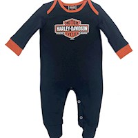 Tutina a maniche lunghe con piedini in maglia con  Bar & Shield Harley-Davidson® per neonati - 3059303