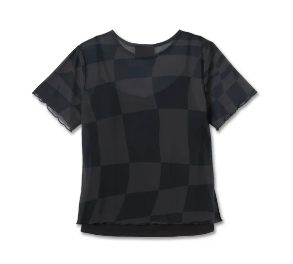 Women's Road Racer Mesh Short Sleeve Tee, Black