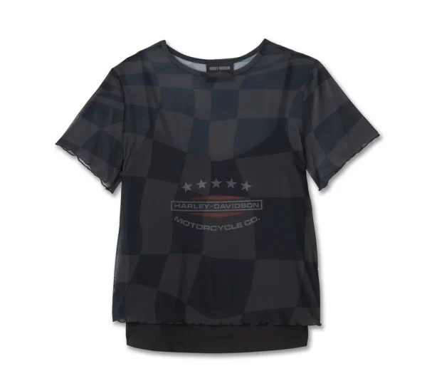 Women's Road Racer Mesh Short Sleeve Tee, Black