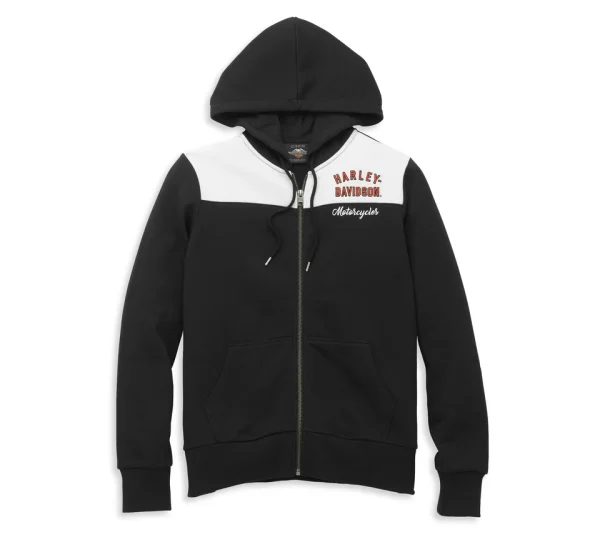 Felpa Iconic Colorblock Zip Front Hoodie