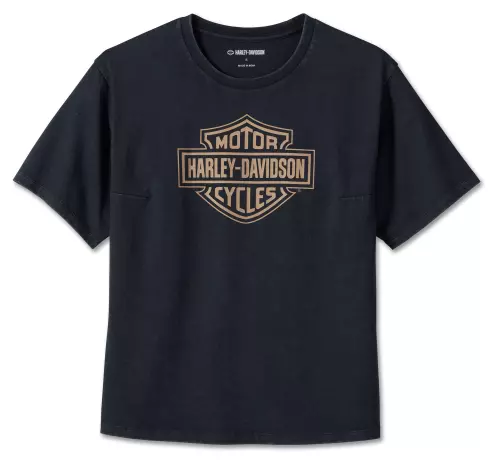 T-Shirt Bar & Shield Oversized Boxy black