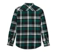 Camicia  in flanella Bar & Shield - Plaid - Harley Black & Rainforest -96140-25vm - immagine 2