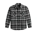 Camicia  Flanella Essence  - Plaid Nero