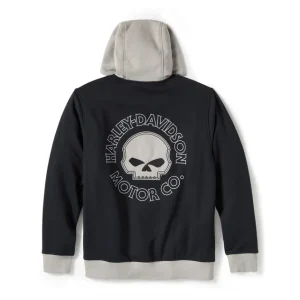 Felpa con cappuccio Willie G Skull Colorblock Colorblock Zip Front da uomo - immagine 2