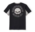 Maglietta a maniche corte Willie G Skull Colorblock   - Harley Black & Ghost Grey - immagine 2