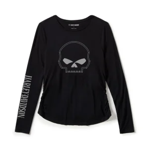 Harley-Davidson Willie G Skull Long Sleeve Raglan Top
