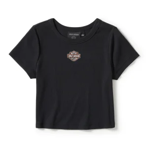 T-shirt Harley-Davidson® Babydoll Essential Arched Font T-Shirt - Harley Black