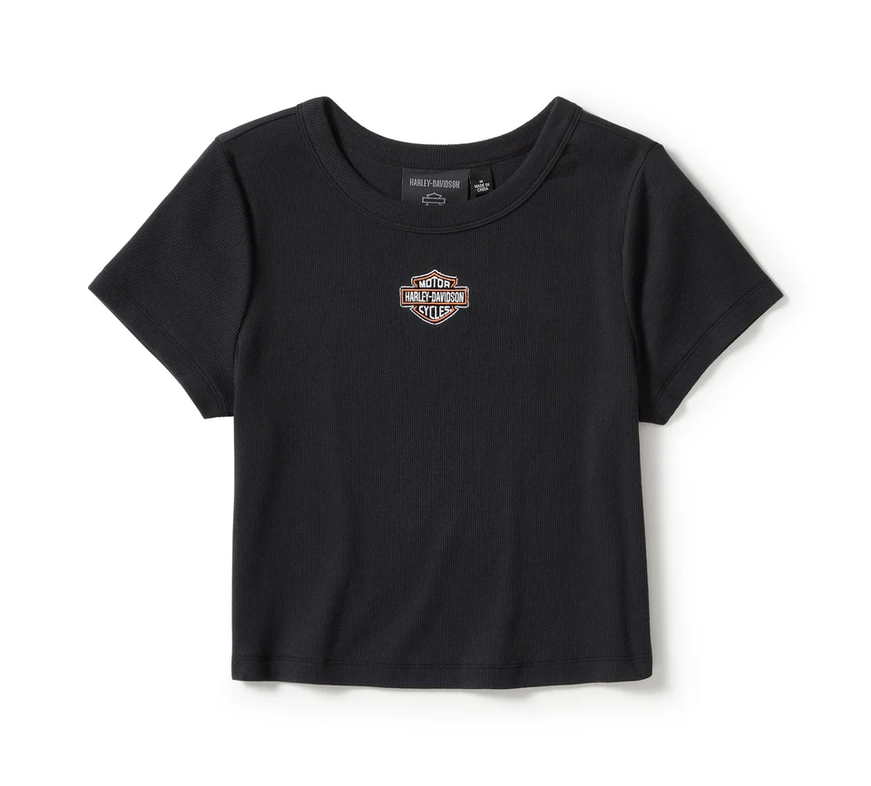 T-shirt Harley-Davidson® Babydoll Essential Arched Font T-Shirt - Harley Black - immagine 1