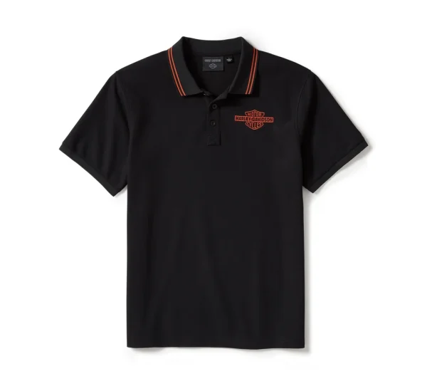 Polo Solid Pique Bar & Shields - Harley Black