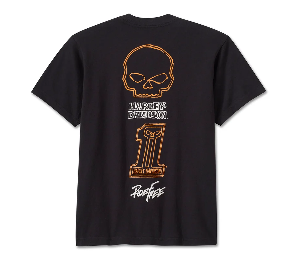 Maglietta  Willie G. Ride Free - Raciucing Div. - True black - immagine 2