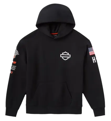 Felpa con cappuccio Harley-Davidson Factory Racing Team nero