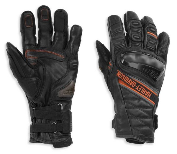 Harley-Davidson® Men's Passage Adventure Gauntlet Gloves, Black