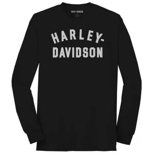 Maglietta a maniche lunghe Harley-Davidson Staple H-D , maglietta nera