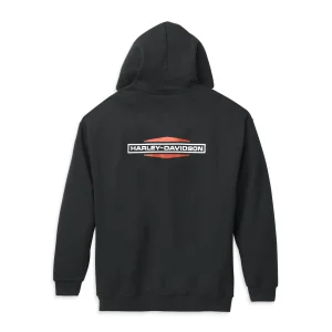 Felpa con cappuccio frontale con zip con logo da uomo - immagine 2