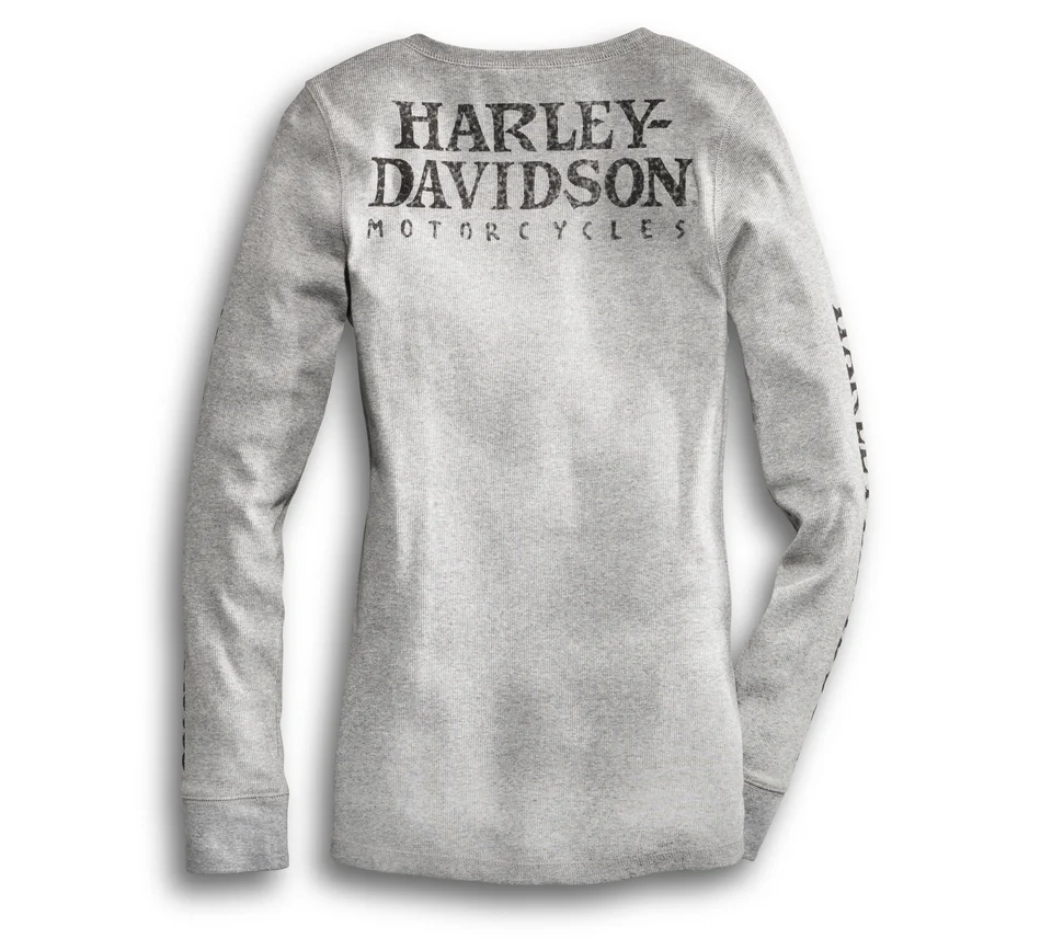 Maglia Henley a maniche lunghe con bottoncini sul davanti - immagine 2