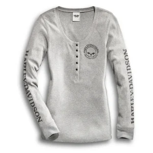 Maglia Henley a maniche lunghe con bottoncini sul davanti