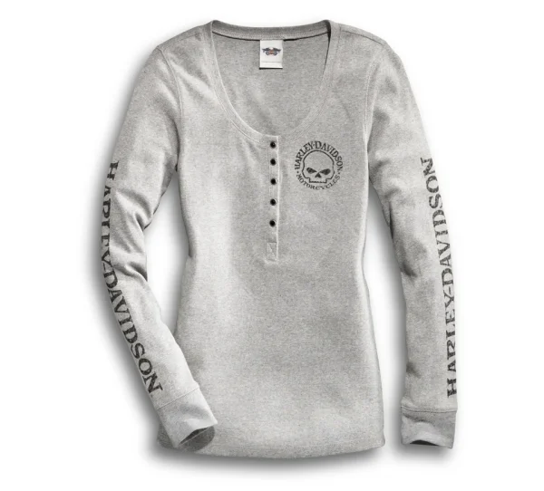 Maglia Henley a maniche lunghe con bottoncini sul davanti