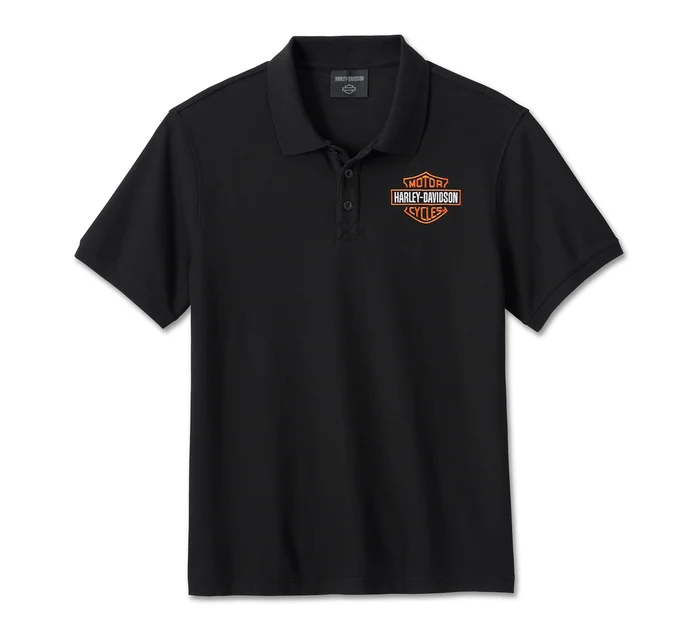 Harley-Davidson®Polo Bar & Shield  Harley Black - immagine 1