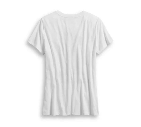 Women's Retro #1 Short Sleeve Scoop Neck Tee, White