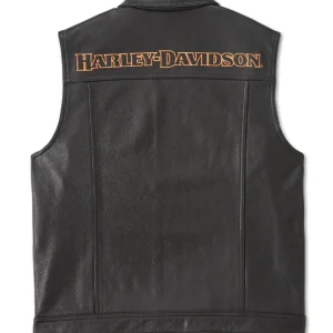 Gilet in pelle Harley Davison Fuel to Flames -  97031-24VM - immagine 2
