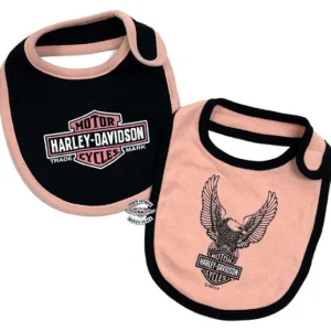 Bavaglini in maglia per neonate Harley-Davidson®, confezione da 2