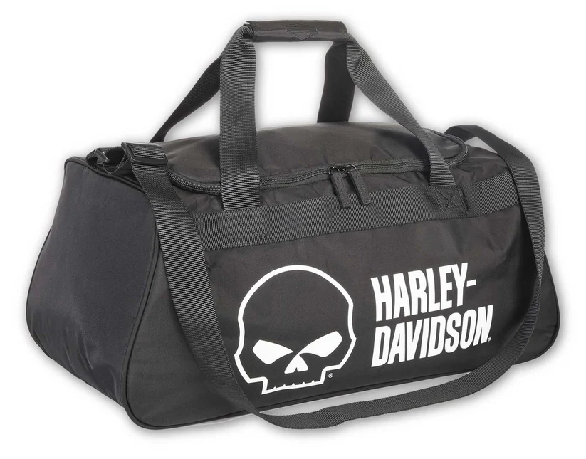 Borsa da viaggio Harley-Davidson® Willie G Skull Logo con tasca laterale per scarpe - Nera - immagine 1