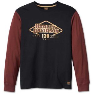 Harley-Davidson® Men's 120th Anniversary Colorblocked Long Sleeve Tee