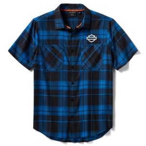 Camicia Harley-Davidson® TECH Coolmax® Blu-Nero