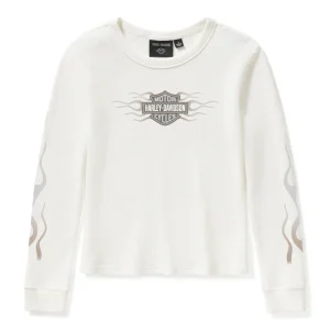 Maglia girocollo -  Vintage Flames Knit Top - Cloud Dancer