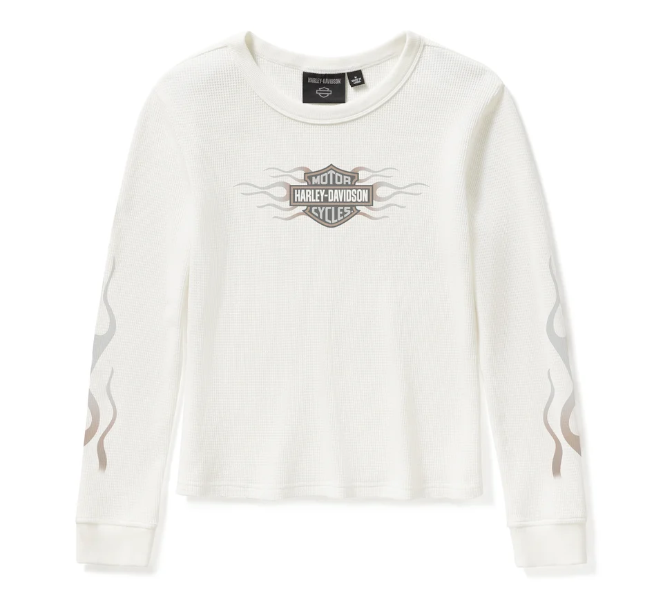 Maglia girocollo -  Vintage Flames Knit Top - Cloud Dancer - immagine 1