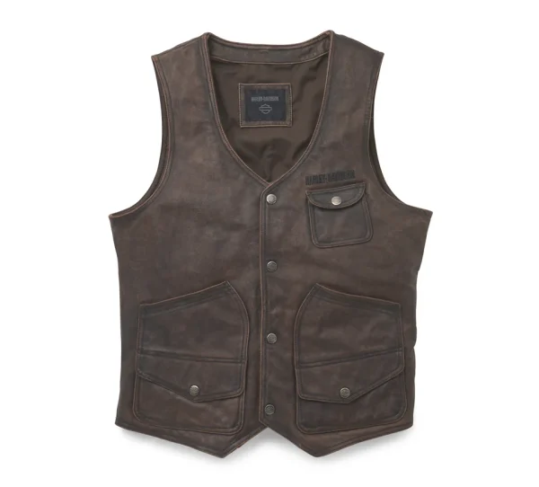 Gilet Bremer in pelle