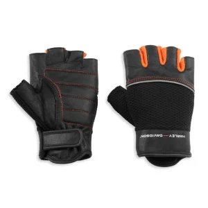 Women's H-D New Horizon Mesh & Leather Fingerless Gloves