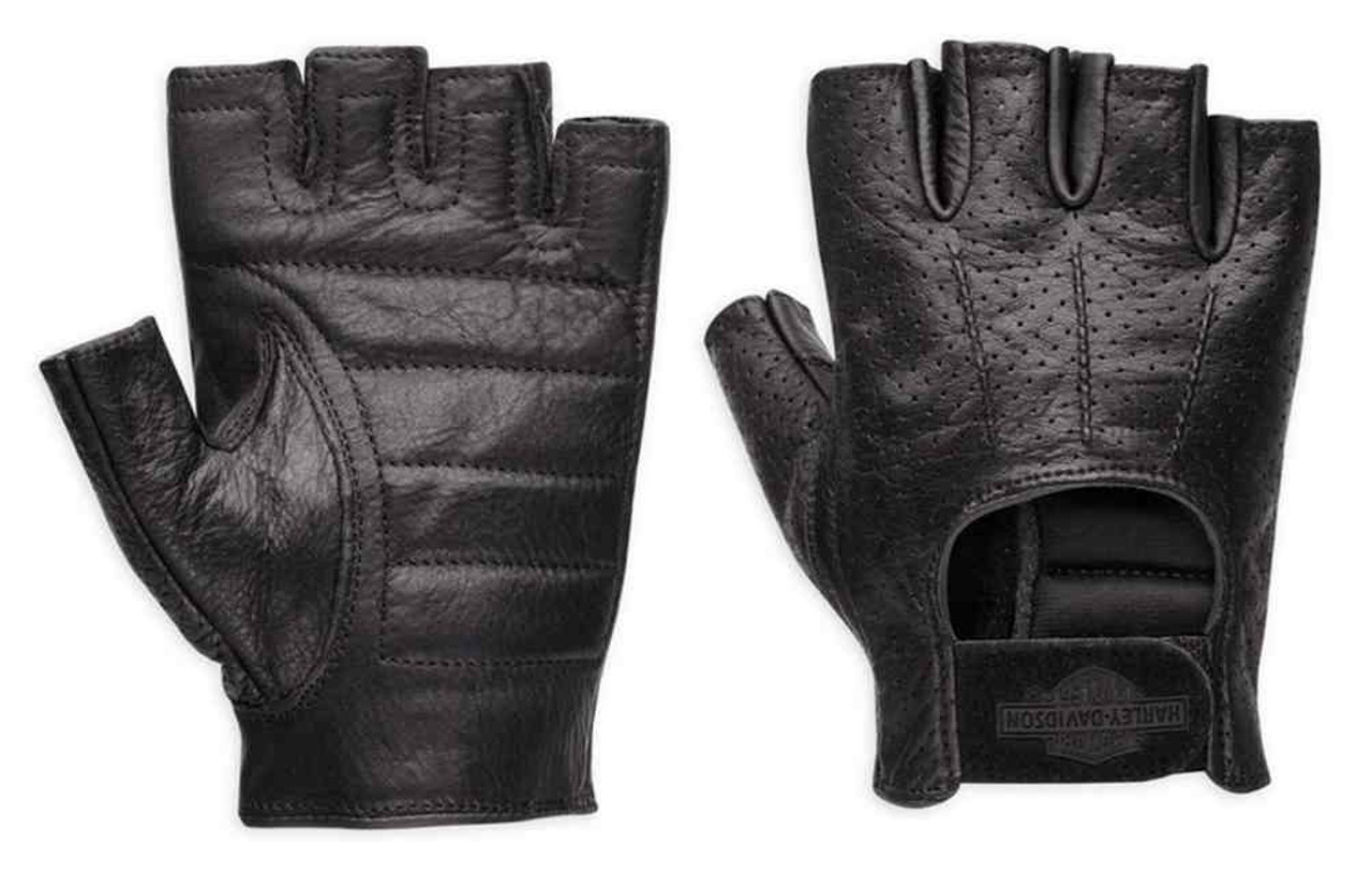 Guanti da moto in pelle senza dita H-D - immagine 1