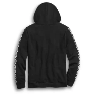 Felpa con Cappuccio Pullover a Scacchi - immagine 2