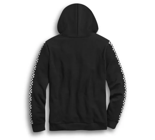 Felpa con Cappuccio Pullover a Scacchi