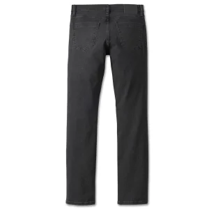 Harley-Davidson Men's Tapered Slimmer Fit Jeans, Washed Black Denim Pants - immagine 2