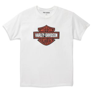 Harley-Davidson®T-shirt Bianca Bar&Shield