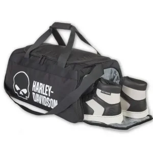 Borsa da viaggio Harley-Davidson® Willie G Skull Logo con tasca laterale per scarpe - Nera - immagine 2
