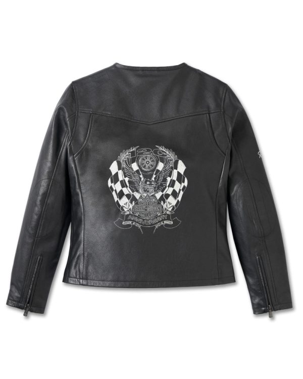Harley-Davidson® Women's 120th Anniversary Cafe Racer Leather Jacket