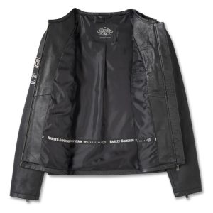 Harley-Davidson® Women's 120th Anniversary Cafe Racer Leather Jacket - immagine 3