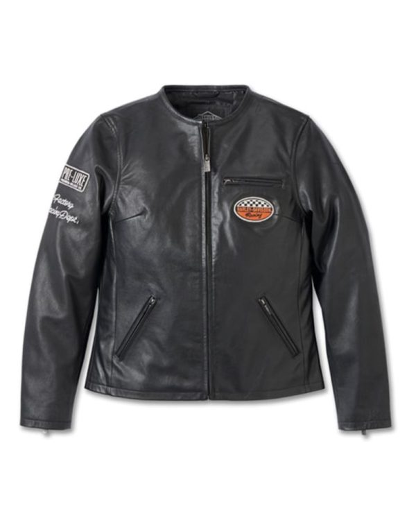 Harley-Davidson® Women's 120th Anniversary Cafe Racer Leather Jacket