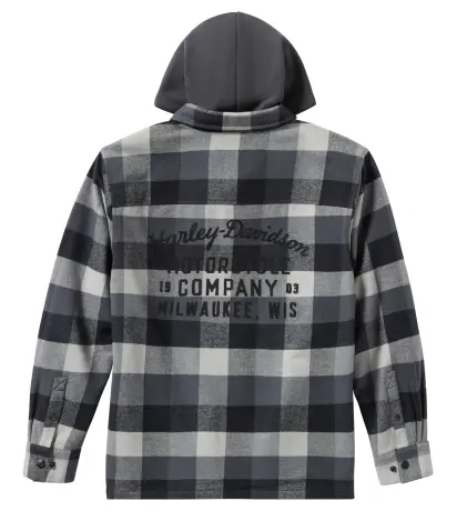 Giacca camicia con cappuccio Harley-Davidson® Traveller - Grigio Nero