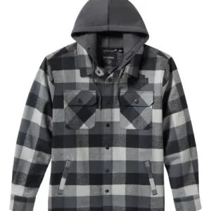 Giacca camicia con cappuccio Harley-Davidson® Traveller - Grigio Nero