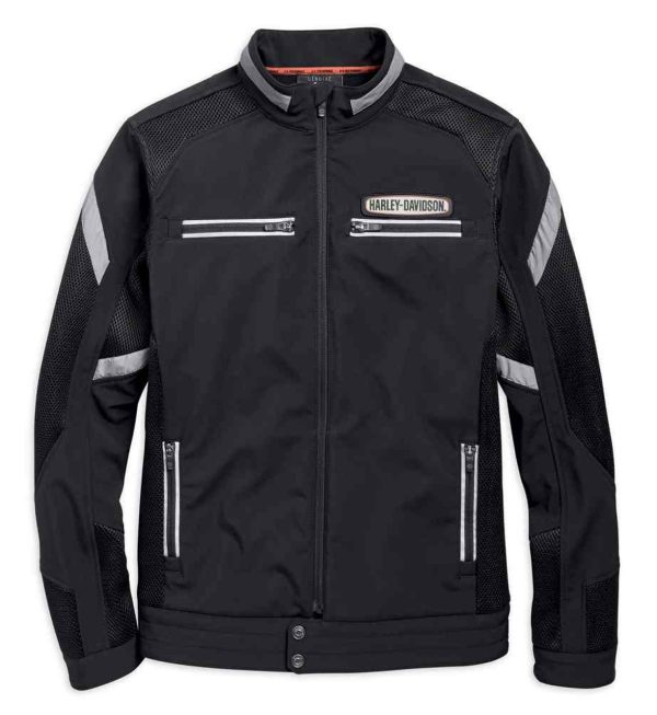 Men's Performance Soft Shell & Mesh Jacket - Black