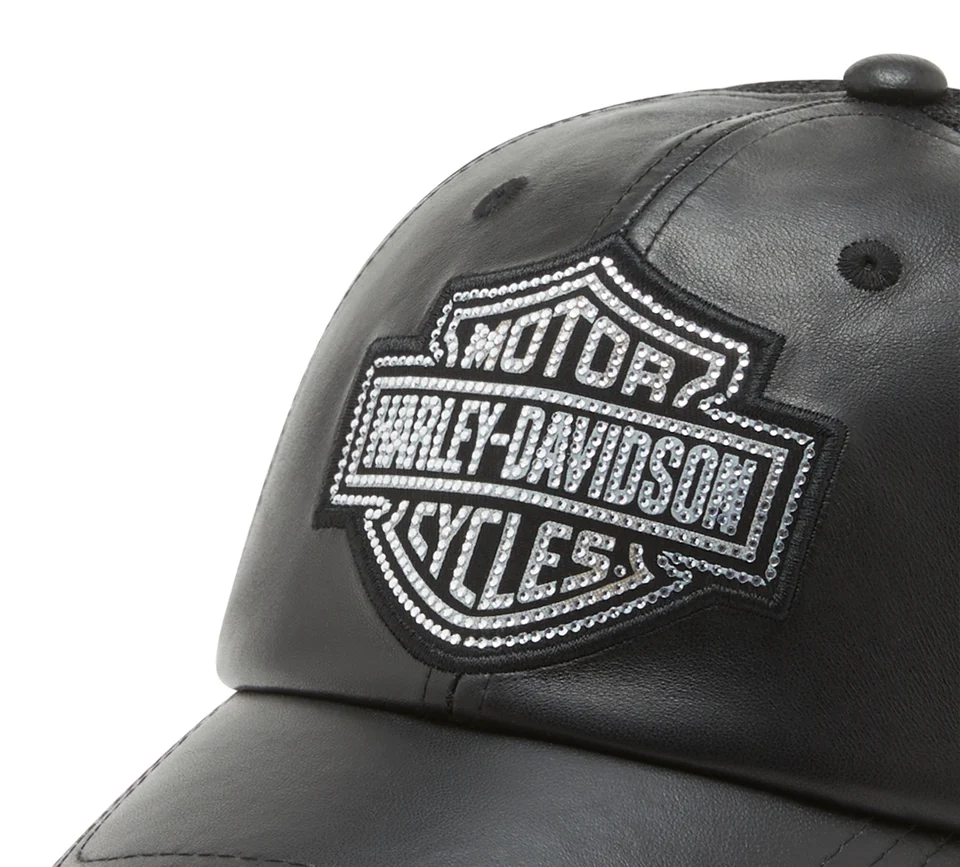 Cappellino Trucker in pelle Bling Bar & Shield - immagine 3