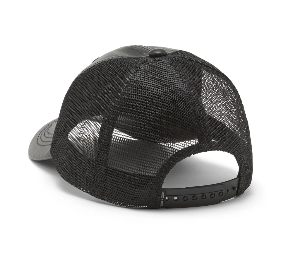 Cappellino Trucker in pelle Bling Bar & Shield - immagine 2